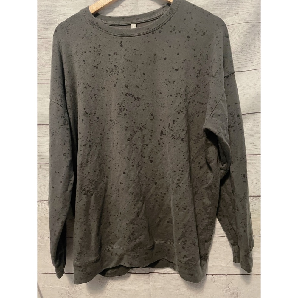 Athleta Studio To Street Splatter Print Sweatershirt Size Large